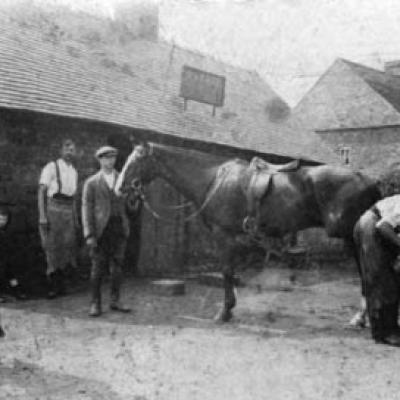Frank And Percy Payne At The Smithy